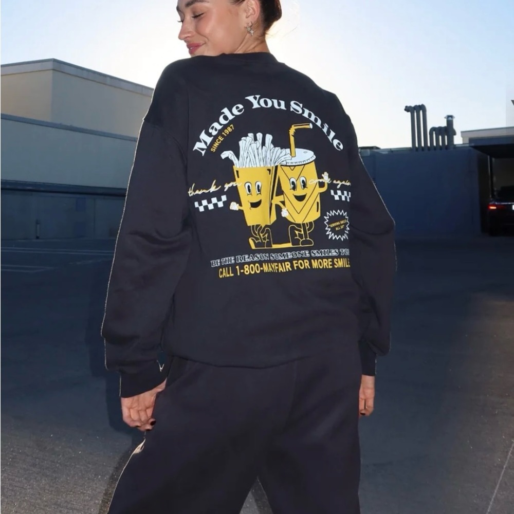MAYFAIR “made you smile” sweatshirt size XS!